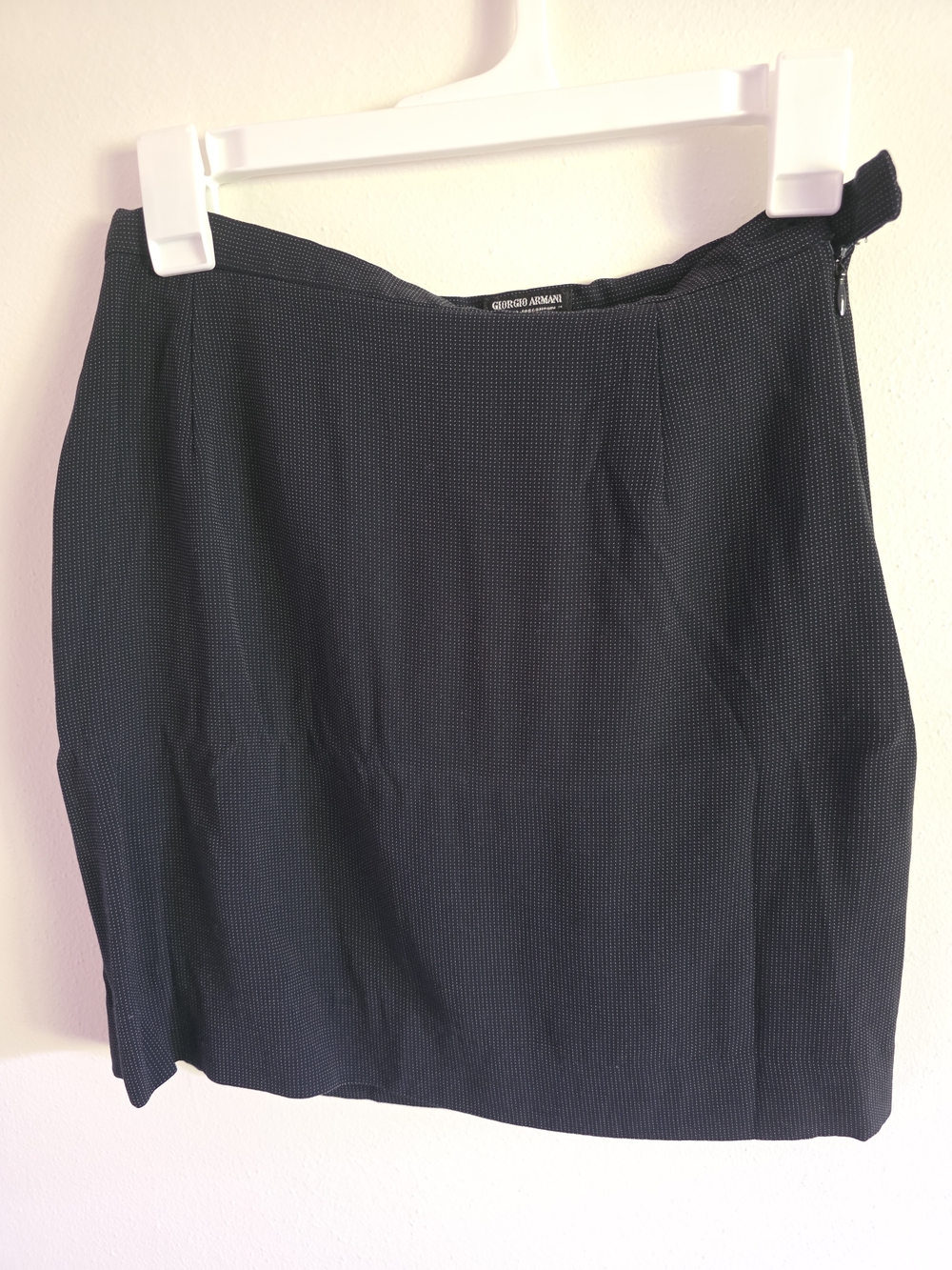 Vintage Giorgio Armani Made in Italy Wool Blend Pencil Skirt IT 44 US 6/8 Navy